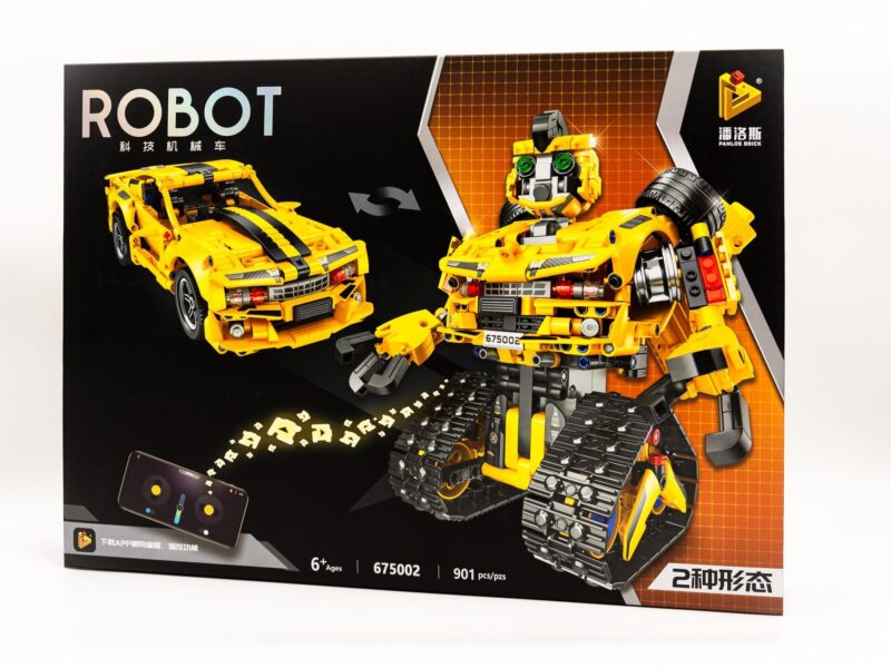 Nuotoliu valdomas konstruktorius „Geltonas automobilis robotas”