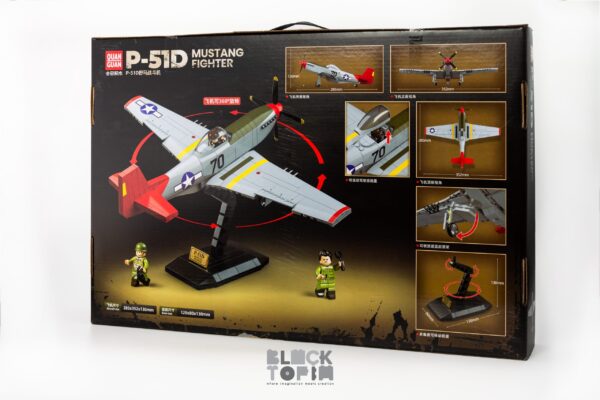 Konstruktorius lėktuvas P-51D - 580 detalių, dėžutė
