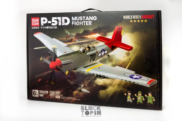Konstruktorius lėktuvas P-51D - 580 detalių, dėžutė