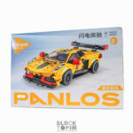 Konstruktorius Corvette geltonas sportinis automobilis