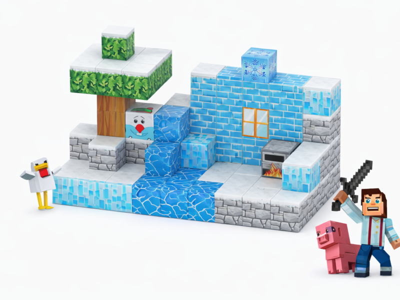 Magnetinis kaladėlių konstruktorius (75 dalių)