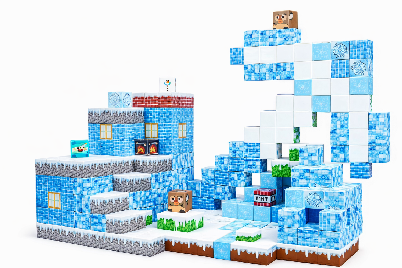 Magnetinis kaladėlių konstruktorius (100 kūbelių)