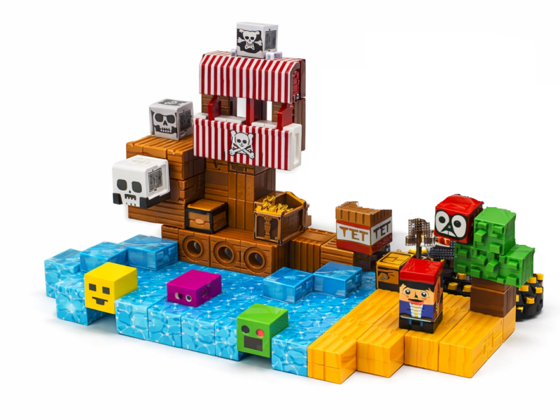 Magnetinis kaladėlių konstruktorius (100 kubelių)