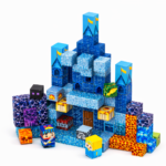 Magnetinis kaladėlių konstruktorius (100 kūbelių)