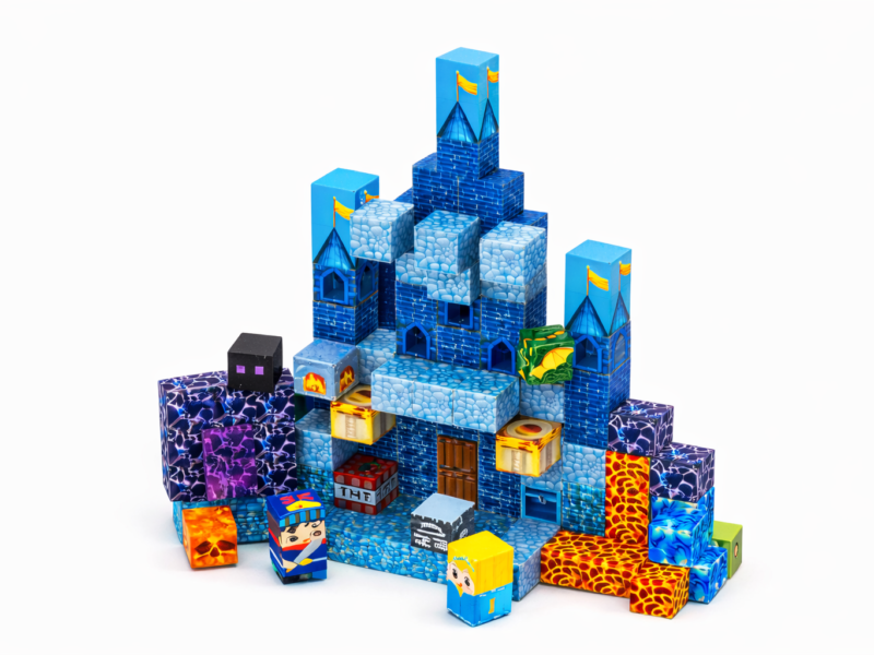 Magnetinis kaladėlių konstruktorius (100 kūbelių)